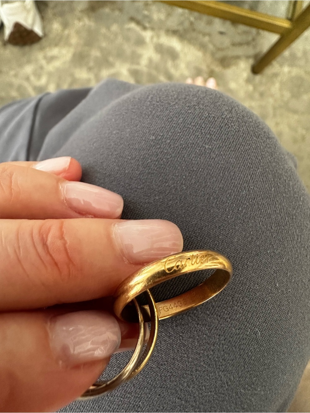 Cartier rolling ring 3 tone - Picture 6 of 8